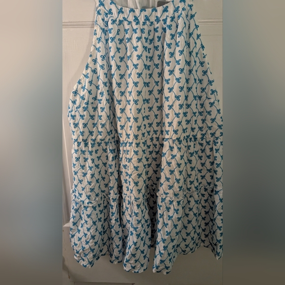 Torrid White Blue Eyelet Tiered Babydoll Top Plus Size 3x NWT - Picture 3 of 11